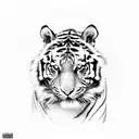 tiger in a junge tattoo design idea