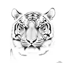 tiger in a junge tattoo design idea