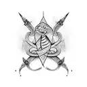 Snake and a Dagger tattoo design idea