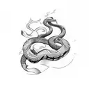 Snake and a Dagger tattoo design idea