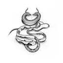 Snake and Dagger tattoo design idea