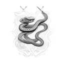 Snake and Dagger tattoo design idea
