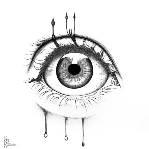 Tribal drawing in the shape of eye for tattoo... - Stock Illustration  [94237600] - PIXTA