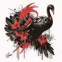 black swan tattoo design idea