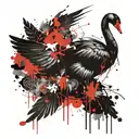 black swan tattoo design idea
