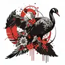 black swan tattoo design idea