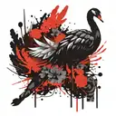 black swan tattoo design idea