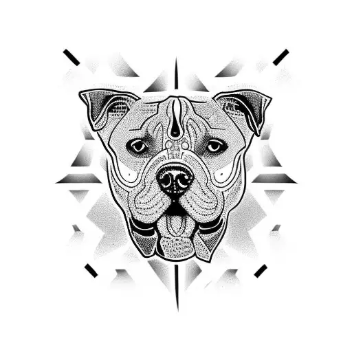 staffy tattoo design idea