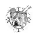 staffy tattoo design idea