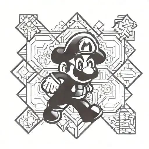 Mario Bros tattoo design idea