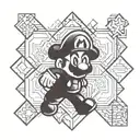 Mario Bros tattoo design idea