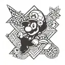Mario Bros tattoo design idea