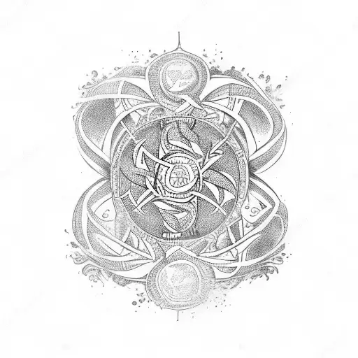 vegvisir yggdrasil hugin munin tattoo design idea