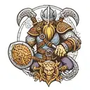 viking warrior tattoo design idea