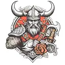 viking warrior tattoo design idea