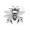Honey Bee tattoo design idea