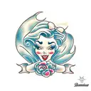 pinup ariel tattoo design idea