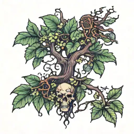 poison tree tattoo design idea