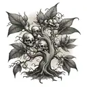 poison tree tattoo design idea
