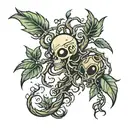 poison tree with spider tattoo design idea