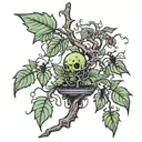 poison tree with spider tattoo design idea