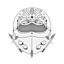 face and mask happy and sad tattoo design idea