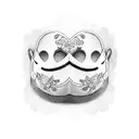 face and mask happy and sad tattoo design idea