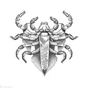 scorpion with birthdate tattoo design idea