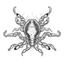 scorpion with birthdate tattoo design idea