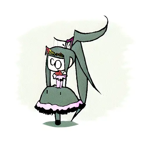 girl plankton with tiara tattoo design idea