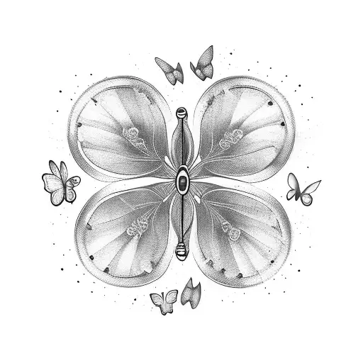 A movie reel with flowers and butterflies intertwined tattoo design idea