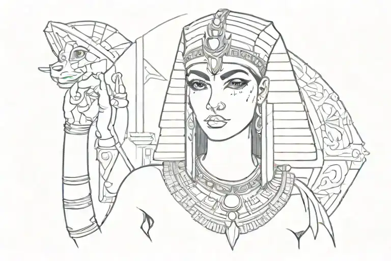 cleopatra tattoo design idea