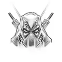 Logo deadpool tattoo design idea