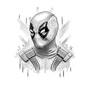 Logo deadpool tattoo design idea