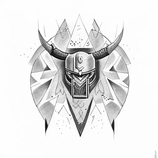 spartan minotaur sleeve tattoo design idea