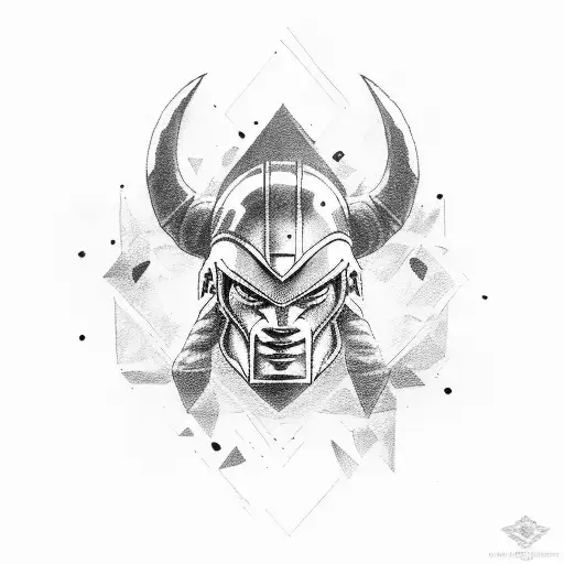 spartan minotaur sleeve tattoo design idea