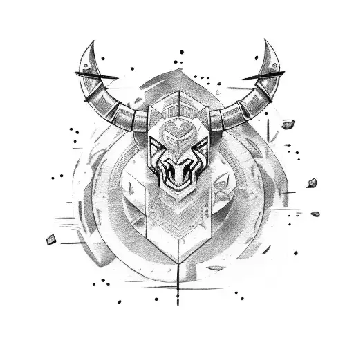 spartan minotaur tattoo design idea