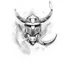 spartan minotaur tattoo design idea