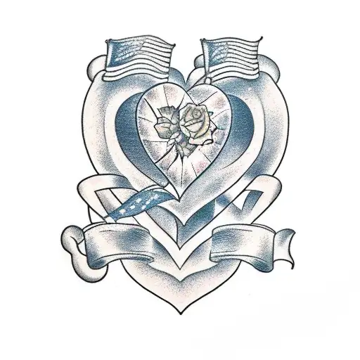 heart with the name Javion tattoo design idea