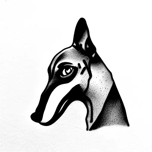 greyhound tattoo design idea