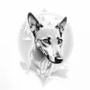 greyhound wearing hat tattoo design idea