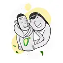 avocado couple tattoo design idea