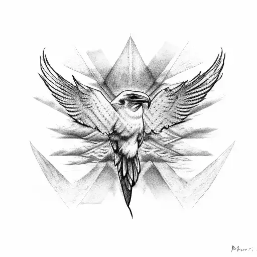 Raven feather tattoo design idea