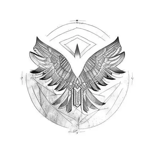 Raven feather tattoo design idea