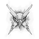 Raven feather tattoo design idea