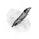 Raven feather tattoo design idea