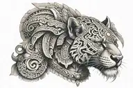 aztec jaguar warrior tattoo design idea