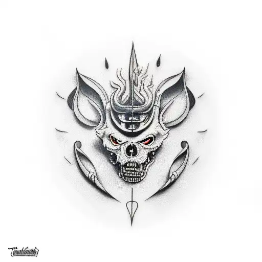 rockabilly guitar tattoo design idea