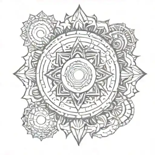 chakra symbols tattoo design idea
