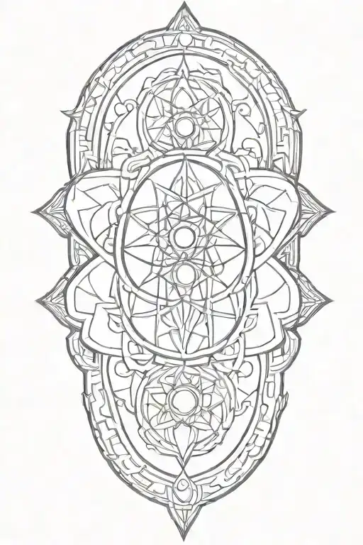chakra symbols tattoo design idea